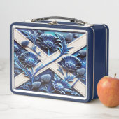 Metal Stainless Lunchbox mit Scottish Thistles (Beispiel)