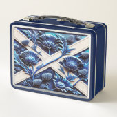 Metal Stainless Lunchbox mit Scottish Thistles (Rückseite)