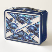 Metal Stainless Lunchbox mit Scottish Thistles (Vorderseite)