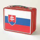 Metal-Stainless-Lunchbox mit slowakischer Flagge Metall Brotdose (Rückseite)