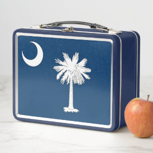 Metal Stainless Lunchbox mit South Carolina-Flagge