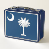 Metal Stainless Lunchbox mit South Carolina-Flagge (Rückseite)
