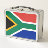 Metal Stainless Lunchbox mit Südafrikanischer Flag (Vorderseite)