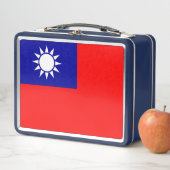 Metal Stainless Lunchbox mit taiwanischer Flagge (Beispiel)