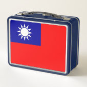 Metal Stainless Lunchbox mit taiwanischer Flagge (Rückseite)