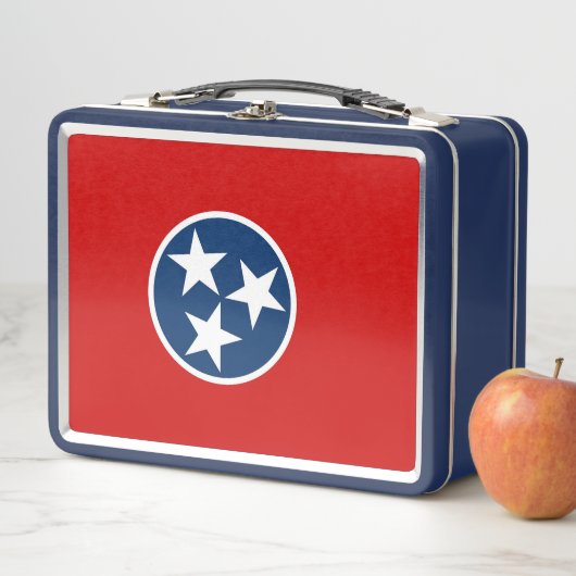Metal Stainless Lunchbox mit Tennessee-Flagge (Beispiel)