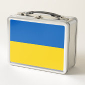 Metal-Stainless-Lunchbox mit ukrainischer Flagge Metall Brotdose (Vorderseite)