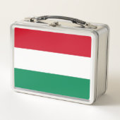 Metal Stainless Lunchbox mit ungarischer Flagge (Vorderseite)
