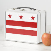 Metal Stainless Lunchbox mit Washington DC Flagge (Beispiel)