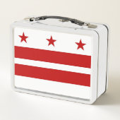 Metal Stainless Lunchbox mit Washington DC Flagge (Rückseite)