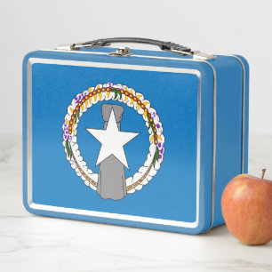 Metal Stainless Lunchbox - Northern Mariana flagge