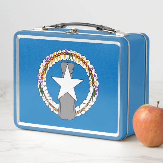 Metal Stainless Lunchbox - Northern Mariana flagge (Beispiel)