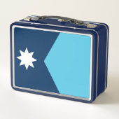 Metal Stainless Lunchbox with flag of Minnesota (Rückseite)