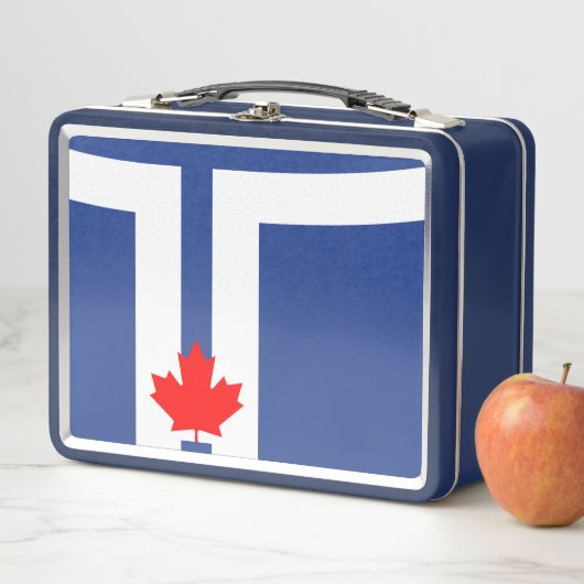 Metal Stainless Lunchbox with flag of Toronto (Beispiel)
