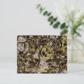Metal Steampunk Postkarte (Stehend Vorderseite)