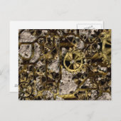 Metal Steampunk Postkarte (Vorne/Hinten)