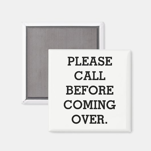 METAL TÜR MAGNET "ANRUF VOR ÜBERGANG" (Vorderseite/Rückseite)