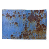 Metal und blau Farbe Textur. Kissenbezug (Rückseite)