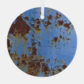 Metal und blau Farbe Textur. Ornament Aus Glas (Rückseite)