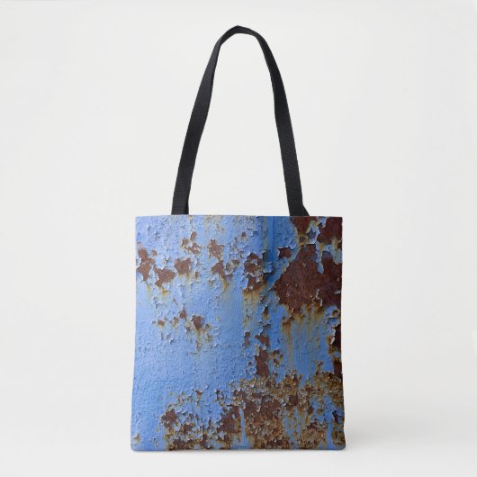 Metal und blau Farbe Textur. Tasche (Vorderseite)