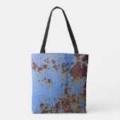 Metal und blau Farbe Textur. Tasche (Rückseite)