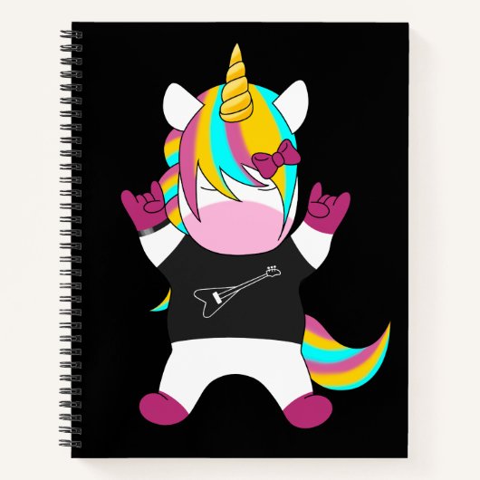 Metal Unicorn Notizblock (Vorderseite)