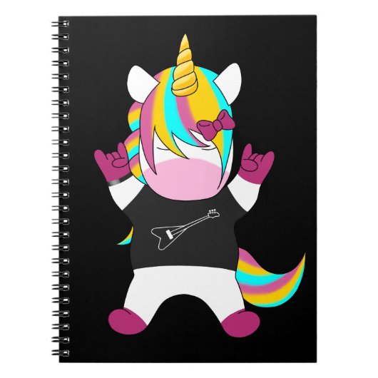 Metal Unicorn Notizblock (Vorderseite)