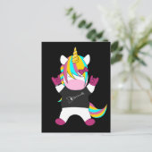 Metal Unicorn Postkarte (Stehend Vorderseite)