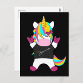Metal Unicorn Postkarte (Vorne/Hinten)