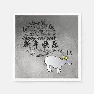 Metal Vietnamesisch Ox Lunar New Year 2021 N Serviette