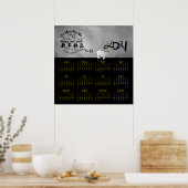 Metal Vietnamesisch Ox New Year 2021 Calendar Poster (Küche)