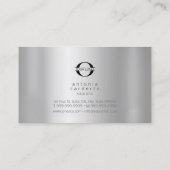Metal Wave Logo Zwei-Tone-Silber-ID809 Visitenkarte (Rückseite)