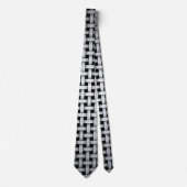 Metal Weave Muster auf Black Neck Tie Krawatte (Vorderseite)