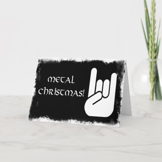 Metal Weihnachten! Feiertagskarte (Vorderseite)