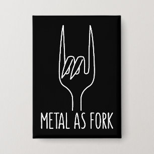Metal wie Gabel Funny Rock on Kitchen Design Button