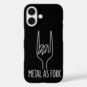 Metal wie Gabel Funny Rock on Kitchen Design iPhone 16 Hülle