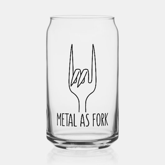 Metal wie Gabel Funny Rock on Kitchen Design Dosenglas (Vorderseite)