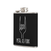 Metal wie Gabel Funny Rock on Kitchen Design Flachmann (Links)