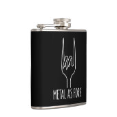 Metal wie Gabel Funny Rock on Kitchen Design Flachmann (Rechts)