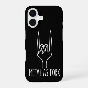 Metal wie Gabel Funny Rock on Kitchen Design iPhone 16 Hülle