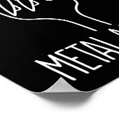 Metal wie Gabel Funny Rock on Kitchen Design Poster (Ecke)