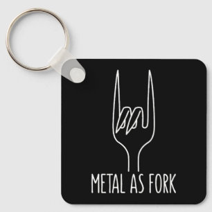 Metal wie Gabel Funny Rock on Kitchen Design Schlüsselanhänger