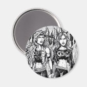 Metal Women Magnet (Vorderseite/Rückseite)