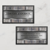 Metal Wood | GEBÄUDE | Ledergrenze Visitenkarte (Vorne/Hinten)