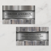 Metal Wood | GEBÄUDE Visitenkarte (Vorne/Hinten)