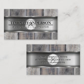 Metal Wood | Saat und Hammer Visitenkarte (Vorne/Hinten)