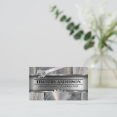 Metal Wood | Schraubenschlüssel | Rundsäge Visitenkarte (Stehend Vorderseite)