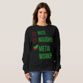 Metal Worker Funny Pajama Christmas Sweatshirt (Vorne ganz)