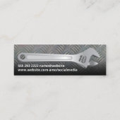 Metal Wrench | Stahlplatte Mini Visitenkarte (Rückseite)