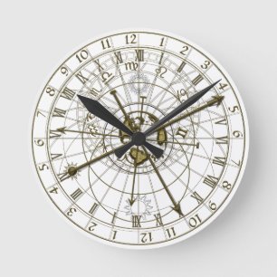 Metalastronomie Runde Wanduhr